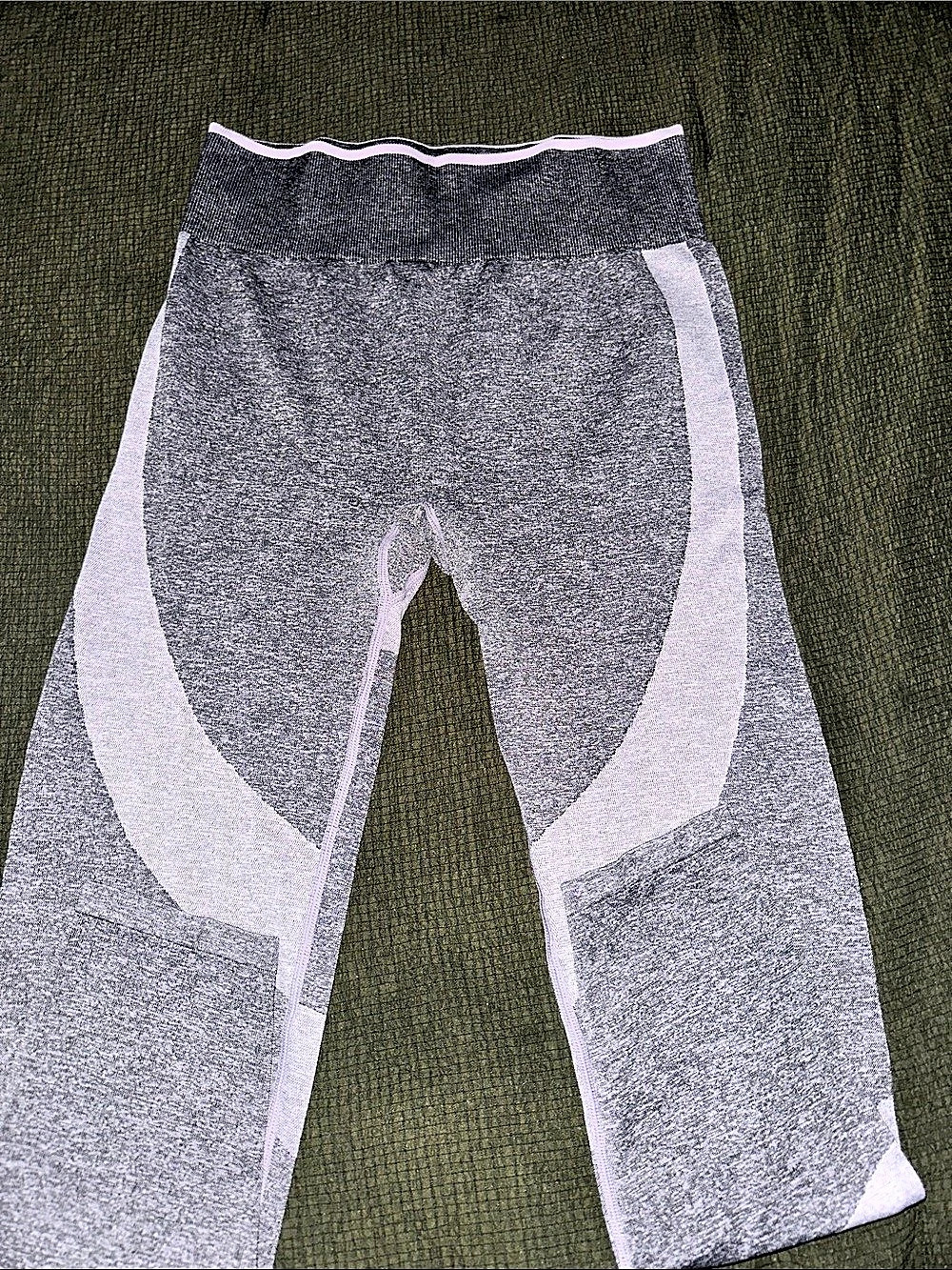 PINK Purple Seamless Color Block Leggings Size Large
